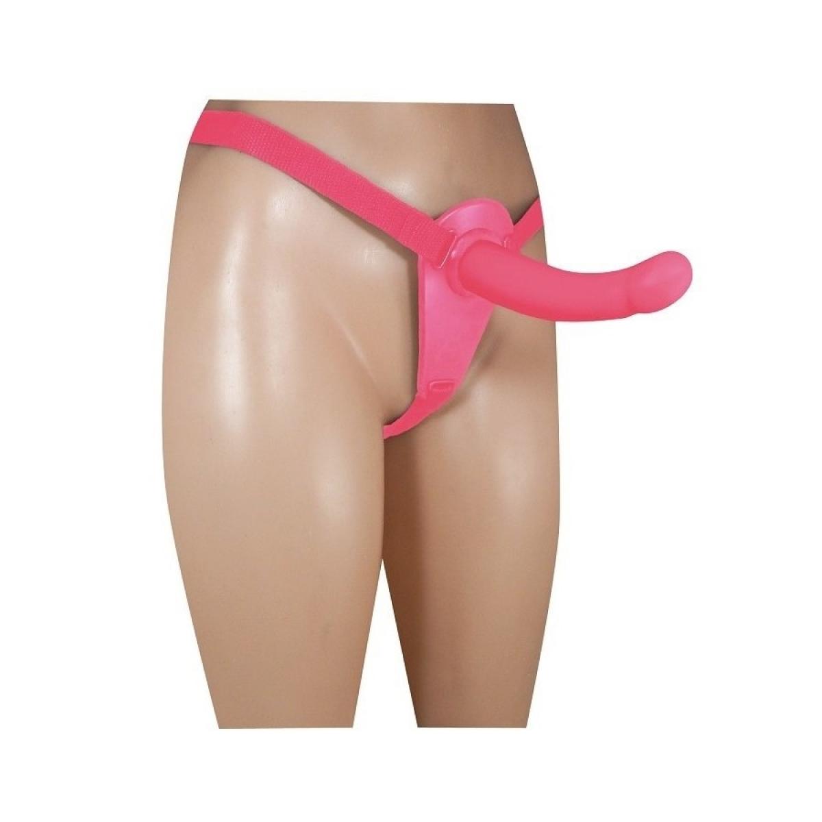 Mac307/ Arnés con dildo.Topgun Rosa